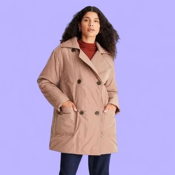 Tan Puffer Coat  Future Collective with Reese Blutstein - Picture 1 of 7